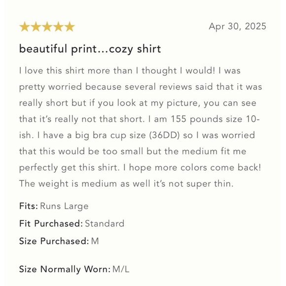 NWT Size M - The Caitlin Boxy Tee by Maeve: Long-Sleeve Edition (NWT US$58) - Picture 12 of 16